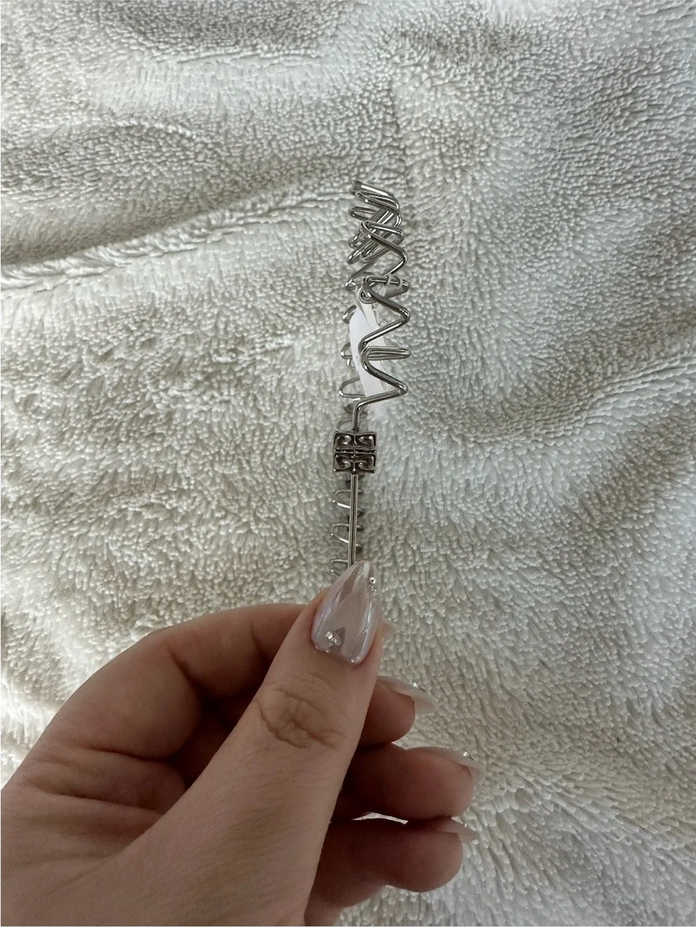 Givenchy Silver Show Zigzag Accent Headband - Picture 9 of 9